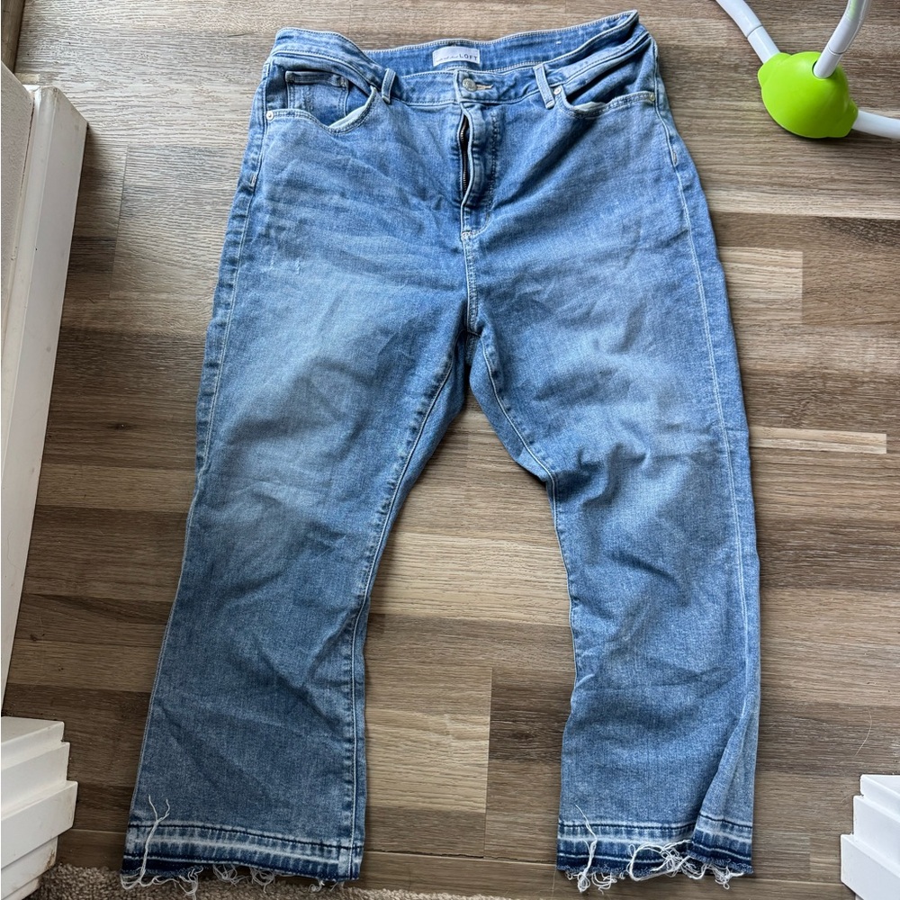 Women’s Loft Casual Cropped Blue Denim Jeans